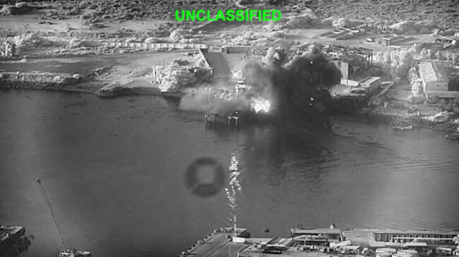 this-image-from-video-released-by-u-s-central-command-shows-an-explosion-at-bandar-abbas-naval-base-iran-as-three-corsair-unmanned-surface-vessels-also-called-one-way-attack-surface-drones-fired