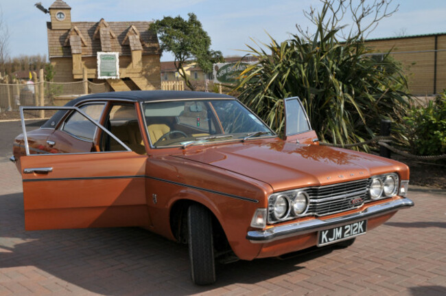 car-from-the-t-v-series-life-on-mars-being-displayed-at-butlins-skegness-lincolnshire-england-image-shot-042008-exact-date-unknown
