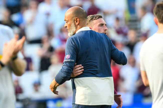 nuno-espirito-santo-manager-of-west-ham-united-embraces-jarrod-bowen-of-west-ham-united-after-final-whistle-during-the-premier-league-match-between-west-ham-united-and-leeds-united-at-the-london-stadi