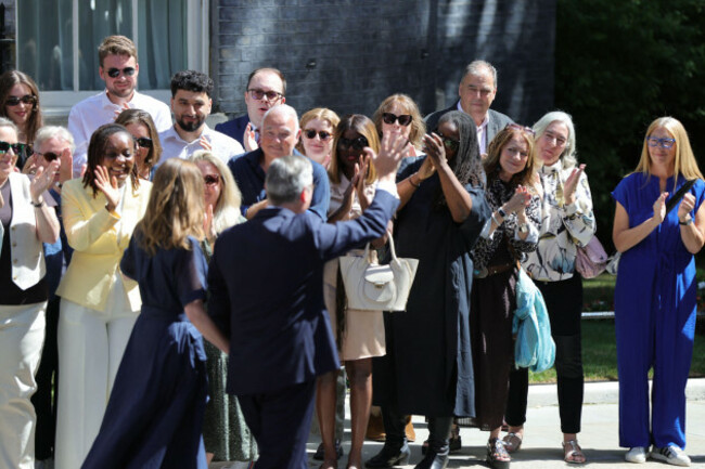 london-uk-20th-july-2026-outgoing-prime-minister-sir-keir-starmer-leaves-no-10-downing-street-to-handover-government-to-andy-burnham-who-will-take-office-after-being-appointed-prime-minister-by-th