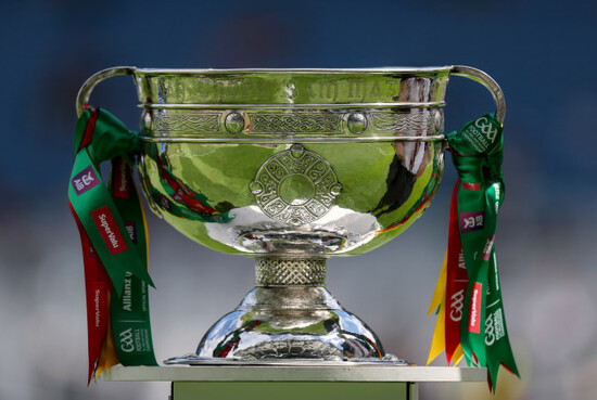 a-view-of-the-sam-maguire-cup-ahead-of-the-match