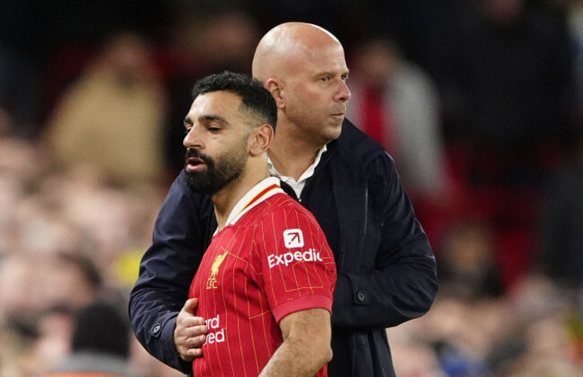 file-photo-dated-01122024-of-arne-slot-with-mohamed-salah-slot-has-been-sacked-as-liverpool-head-coach-the-premier-league-club-have-announced-issue-date-saturday-may-30-2026