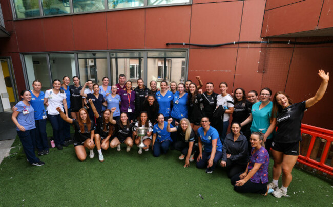 the-galway-team-with-the-staff-at-chi-crumlin-hospital-with-and-the-brendan-martin-cup
