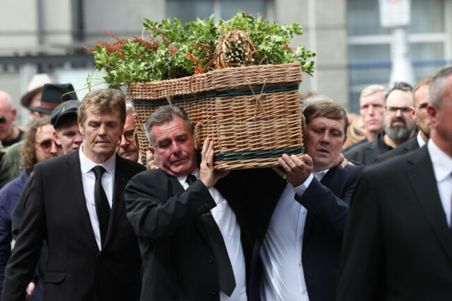 the-coffin-is-brought-into-st-patricks-cathedral-in-dublin-for-the-funeral-of-glen-hansard-the-oscar-winning-irish-musician-and-activist-died-in-a-motorcycle-crash-last-week-picture-date-tuesday
