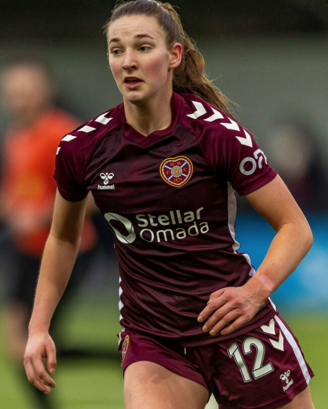 edinburgh-scotland-uk-15th-feb-2026-heriot-watt-university-edinburgh-campus-scotland-15-february-2026-ellen-dolan-of-heart-of-midlothian-fc-during-the-scottish-gas-womens-scottish-cup-heart