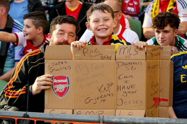 a-view-of-arsenal-fans-ahead-of-the-match