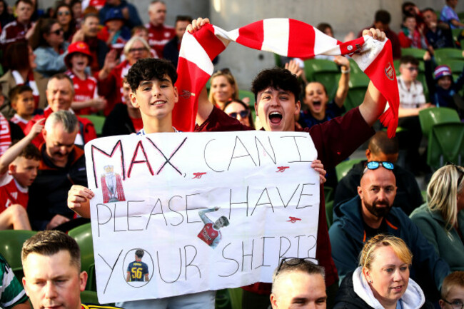 a-view-of-arsenal-fans-ahead-of-the-match