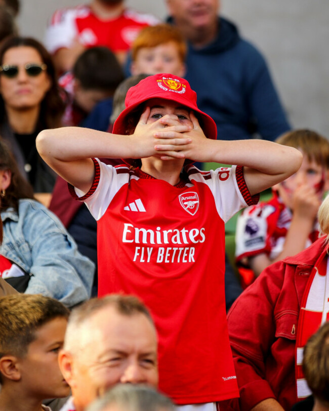 a-view-of-arsenal-fans-ahead-of-the-match
