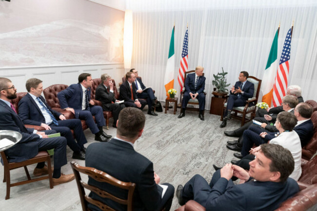 on-june-5-2019-president-donald-trump-met-with-irish-prime-minister-leo-varadkar-at-shannon-airport-in-ireland-to-discuss-bilateral-relations-and-issues-of-mutual-interest-between-the-u-s-and-irela