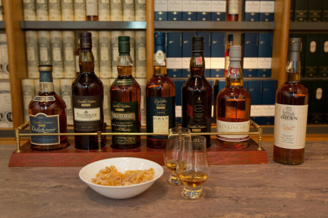 bottles-of-scotch-whiskies-of-the-diageo-group