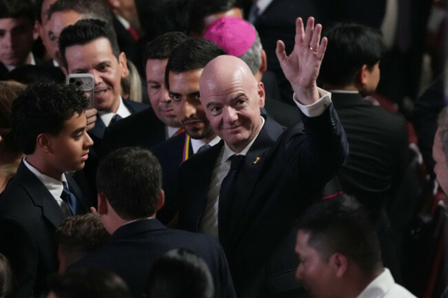 fifa-president-gianni-infantino-arrives-for-the-inauguration-of-president-abelardo-de-la-espriella-in-cali-colombia-friday-aug-7-2026-ap-photomatias-delacroix