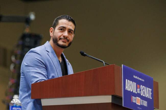 lansing-michigan-usa-19th-july-2026-u-s-senate-candidate-abdul-el-sayed-speaks-at-a-rally-with-u-s-sen-bernie-sanders-u-s-rep-alexandria-ocasio-cortez-and-u-s-house-candidate-william-lawre