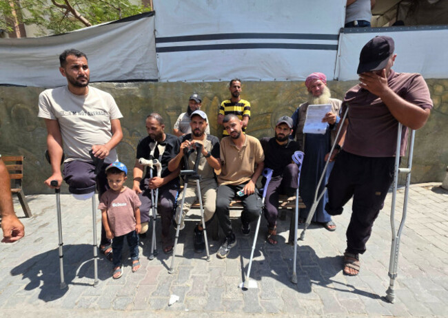 patients-stage-weekly-sit-in-seeking-medical-evacuation-from-gaza-injured-and-ill-palestinians-holding-medical-referrals-take-part-in-their-weekly-sit-in-outside-nasser-medical-complex-in-khan-younis