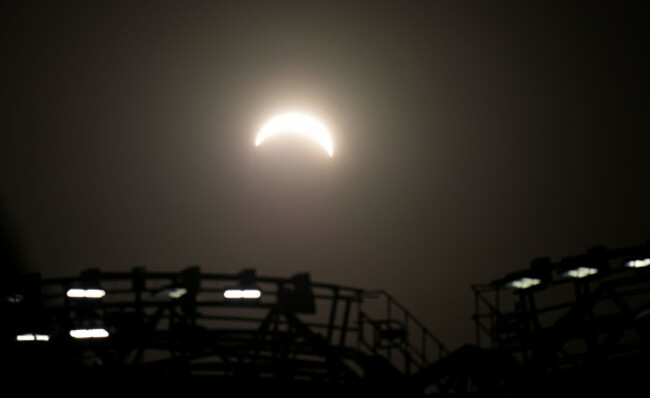 the-solar-eclipse-above-croke-park-dublin-ahead-of-a-pre-season-match-between-leeds-united-v-manchester-united-picture-date-wednesday-august-12-2026