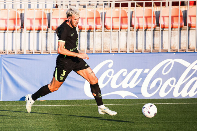 matteo-ruggeri-of-atletico-de-madrid-during-pre-season-match-between-atletico-de-madrid-and-getafe-at-estadio-cerro-del-espino-on-july-24-2026-in-majadahonda-madrid-spain