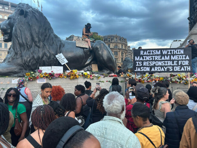 london-uk-17th-aug-2026-jason-arday-vigil-organised-by-stand-up-to-racism-in-trafalgar-square-london-uk-credit-adam-papadatosalamy-live-news