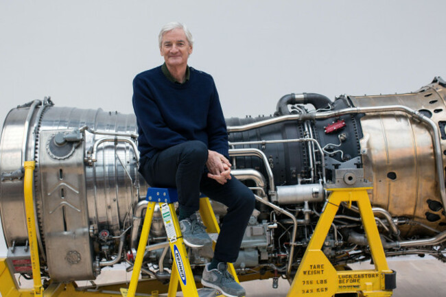 united-kingdom-wiltshire-malmesburydyson-sir-james-dyson-next-to-an-engine-from-the-supersonic-concorde-jet-liner-thursday-1st-march-2018