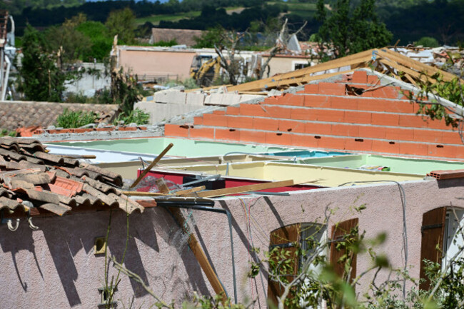 houses-are-seen-with-severe-damage-the-day-after-a-tornado-struck-pomas-aude-occitanie-france-on-august-25-2026-a-tornado-tore-through-pomas-in-frances-aude-region-on-august-24-2026-injuring-3