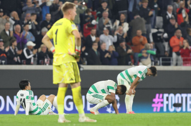 linz-austria-25th-aug-2026-linz-austria-august-25-celtic-players-looking-disappointd-after-the-loss-in-the-uefa-champions-league-play-off-2nd-leg-match-between-lask-and-celtic-glasgow-at-obero
