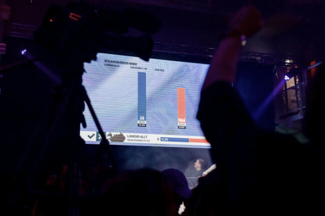 a-screen-shows-results-from-reykjavik-north-as-supporters-of-the-yes-campaign-react-during-an-election-night-gathering-in-reykjavik-iceland-saturday-aug-29-2026-ap-photomarco-di-marco