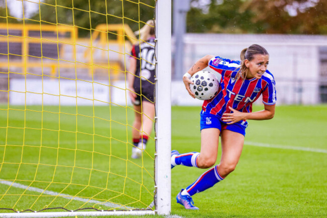 abbie-larkin-27-crystal-palace-collects-the-ball-after-scoring-her-first-goal-during-the-barclays-fa-womens-super-league-2-match-between-crystal-palace-women-and-southampton-fc-women-at-vbs-communit