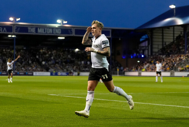 derby-countys-sammie-szmodics-celebrates-after-scoring-his-sides-first-goal-during-the-sky-bet-championship-match-at-fratton-park-portsmouth-picture-date-tuesday-september-1-2026