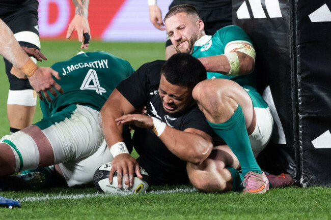 new-zealands-asafo-aumua-pushes-through-to-score-a-try-against-ireland-during-their-nations-championship-rugby-international-test-match-in-auckland-new-zealand-saturday-july-18-2026-brett-phibb