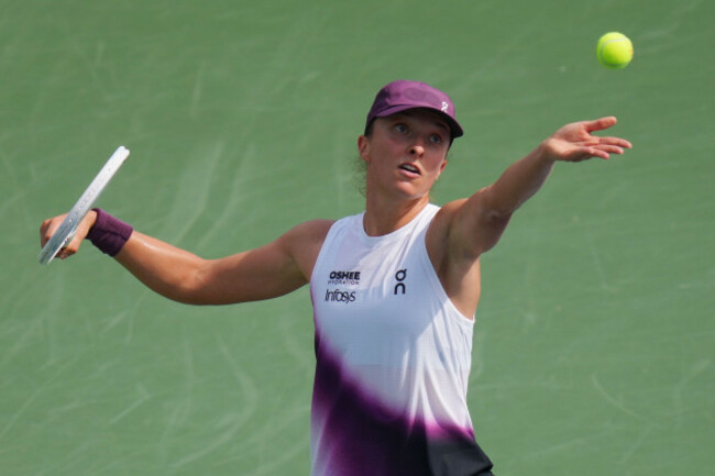 iga-swiatek-of-poland-serves-the-ball-to-nadia-podoroska-of-argentina-during-the-second-round-of-the-u-s-open-tennis-championships-thursday-sept-3-2026-in-new-york-ap-photokirsty-wiggleswo