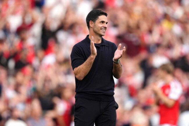 arsenal-manager-mikel-arteta-applauds-the-fans-following-victory-in-the-premier-league-match-at-emirates-stadium-london-picture-date-sunday-september-6-2026