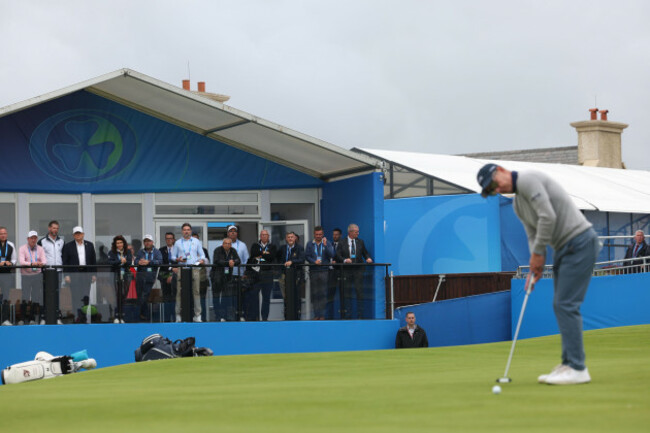us-president-donald-trump-watching-the-irish-open-at-the-trump-international-golf-links-hotel-in-doonbeg-co-clare-during-his-trip-to-the-republic-of-ireland-picture-date-saturday-september-12-2