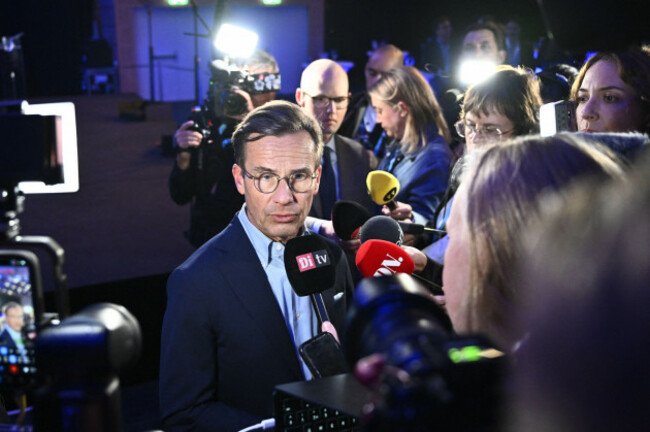 stockholm-sweden-14th-sep-2026-stockholm-sweden-20260914moderates-party-leader-ulf-kristersson-m-interviews-during-the-moderates-election-night-watch-party-at-clarion-sign-in-central-stockholm