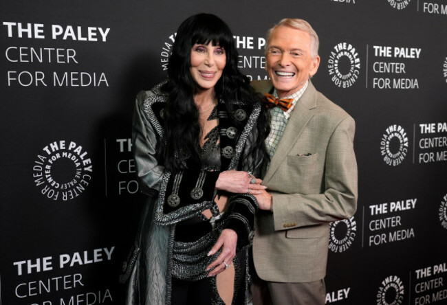 cher-left-and-bob-mackie-pose-together-at-the-premiere-of-the-documentary-film-bob-mackie-naked-illusion-at-the-directors-guild-of-america-monday-may-13-2024-in-los-angeles-ap-photochris-p