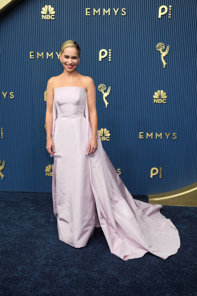 emilia-clarke-walks-the-red-carpet-at-the-television-academys-78th-emmy-awards-telecast-at-the-peacock-theater-at-l-a-live-on-monday-sept-14-2026-in-los-angeles-photo-by-jordan-straussinvision