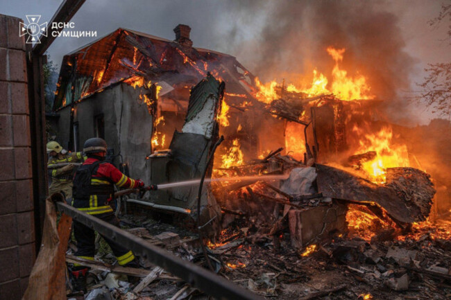 in-this-photo-provided-by-the-ukrainian-emergency-service-firefighters-put-out-a-fire-at-private-homes-following-a-russian-air-attack-in-sumy-ukraine-wednesday-sept-16-2026-ukrainian-emergency