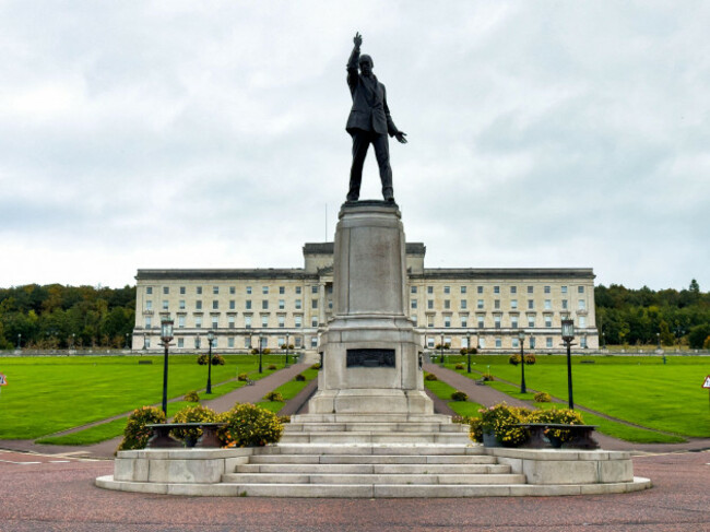 belfast-uk-oct-1-2025-the-the-edward-carson-statue-at-stormont-parliament-buildings
