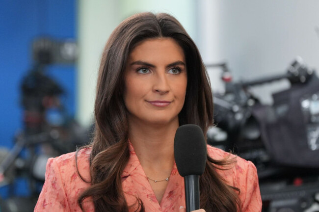 cnn-news-anchor-kaitlan-collins-does-a-report-before-white-house-press-secretary-karoline-leavitt-speaks-with-reporters-in-the-james-brady-press-briefing-room-at-the-white-house-wednesday-april-15