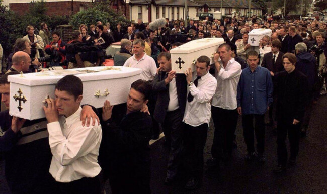 three-small-white-coffins-of-the-brothers-murdered-in-a-sectarian-arson-attack-in-northern-ireland-were-today-tuesday-carried-by-weeping-relatives-from-their-grandmothers-home-pictures-of-richard