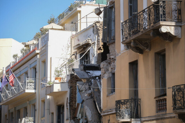 athen-greece-25th-sep-2026-a-two-story-building-collapsed-in-the-plaka-neighborhood-in-central-athens-following-a-violent-explosion-initial-reports-suggest-that-a-gas-leak-may-have-caused-the-exp