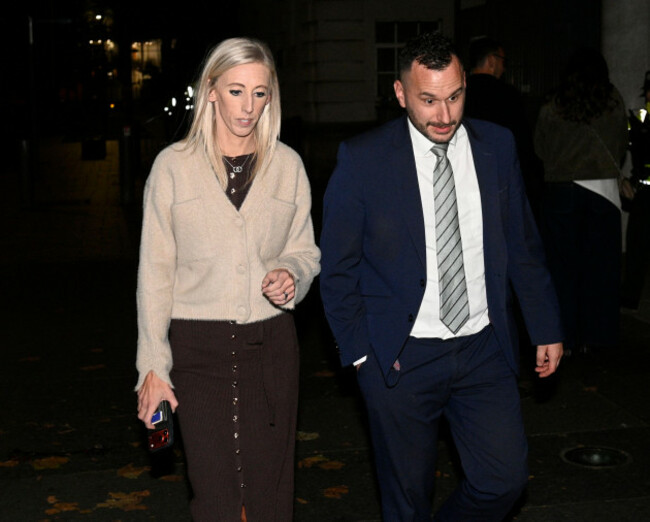 carla-lockhart-from-the-dup-and-timothy-gaston-from-the-tuv-leaving-belfast-high-court-where-the-court-of-appeal-has-overturned-a-ban-on-members-of-the-portadown-district-orange-order-from-marching-on