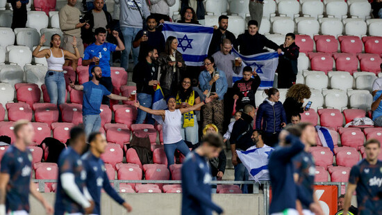 a-view-of-israel-fans-ahead-of-the-match