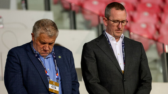 paul-cooke-and-david-courell-duirng-the-israel-national-anthem
