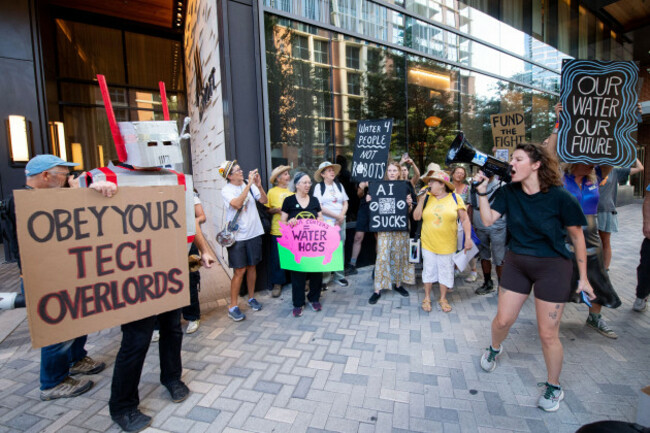 austin-united-states-2-september-2026-approximately-20-demonstrators-rally-in-opposition-to-data-centers-during-the-data-center-profiteers-vs-the-people-protest-outside-the-datacloud-usa-conf