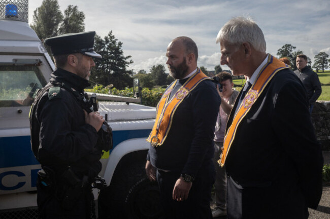 portadown-northern-ireland-september-28-2026-members-of-the-orange-order-gather-near-drumcree-parish-church-as-a-standoff-over-the-contentious-drumcree-parade-continues-in-portadown-the-protestan