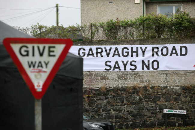 a-banner-reading-garvaghy-road-says-no-displayed-on-garvaghy-road-following-a-weekend-of-tension-at-drumcree-in-portadown-when-the-planned-orange-order-parade-was-stopped-by-police-who-were-conce