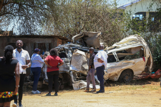 people-view-the-wreckage-of-a-14-seater-minibus-that-was-involved-in-an-accident-killing-all-the-passengers-in-the-salama-area-makueni-county-eastern-kenya-saturday-oct-3-2026-ap-photoandrew