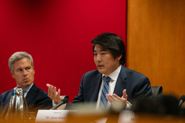 openai-chief-of-economic-policy-adam-cohen-and-openai-chief-strategy-officer-jason-kwon-during-the-joint-select-committee-on-artificial-intelligence-sydney-tuesday-october-6-2026-aap-imagesar