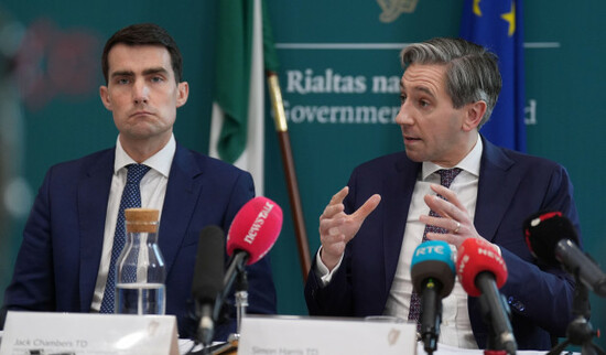 l-r-public-expenditure-minister-jack-chambers-and-finance-minister-simon-harris-speaking-to-the-media-at-the-department-of-finance-in-dublin-about-the-spring-economic-statement-picture-date-tuesday