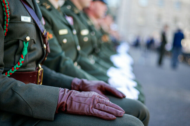 file-photo-dated-100722-of-members-of-the-defence-forces-on-parade-during-the-national-day-of-commemoration-ceremony-at-collins-barracks-in-dublin-as-the-irish-government-is-to-go-ahead-with-the-l