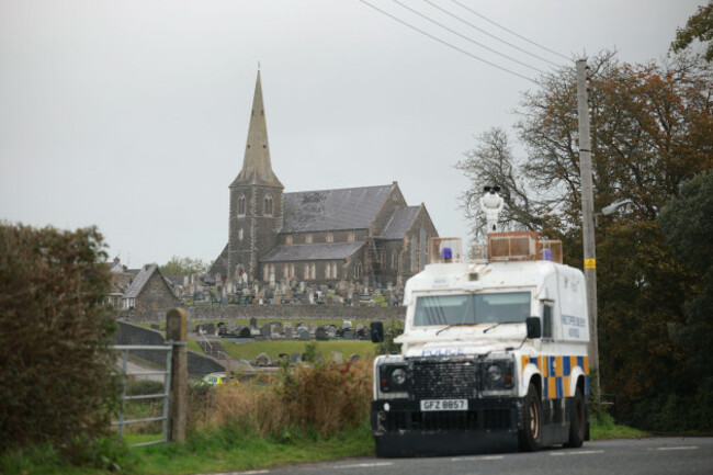 a-psni-vehicle-close-to-drumcree-church-in-portadown-co-armagh-picture-date-friday-october-9-2026