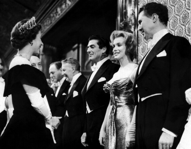 american-film-actress-marilyn-monroe-meets-queen-elizabeth-ii-at-the-royal-command-film-performance-at-leicester-square-in-london-29th-october-1956